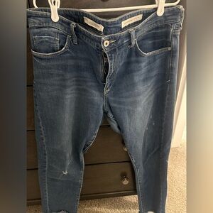 Pilcro and the Letterpress Dark Blue Boyfriend Jeans